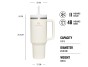 STANLEY Quencher H2.O FlowState Tumbler 1180 ml Cream Tonal